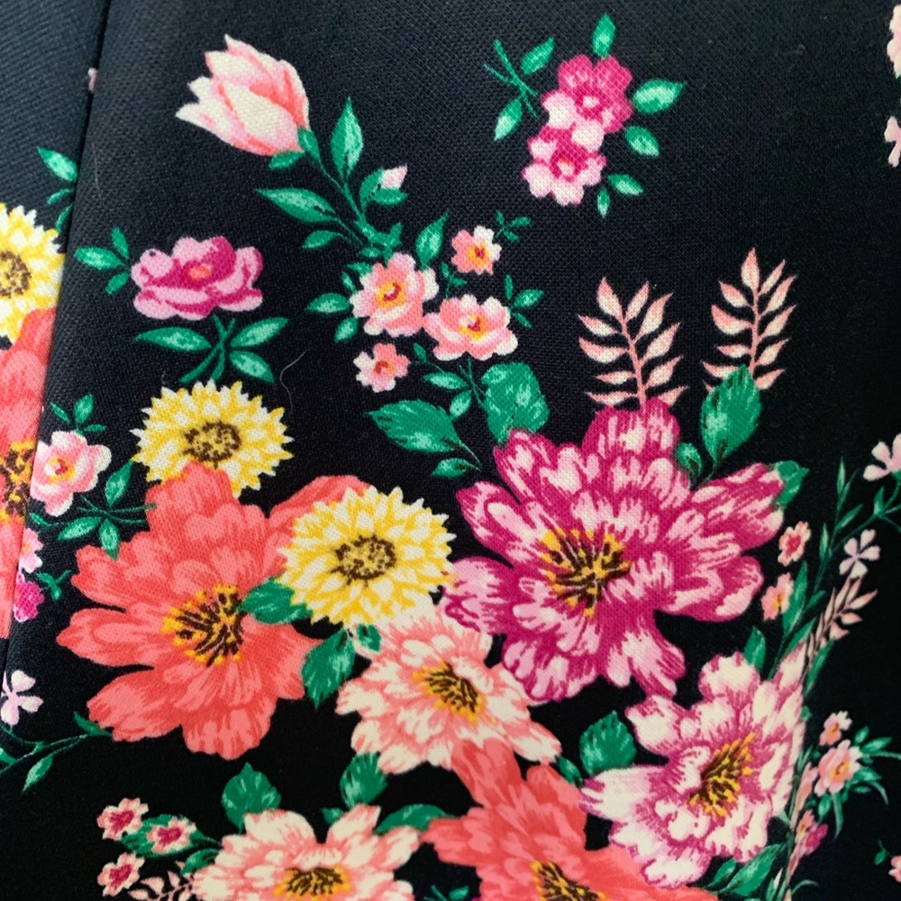 Navy Blue H&M Floral Dress